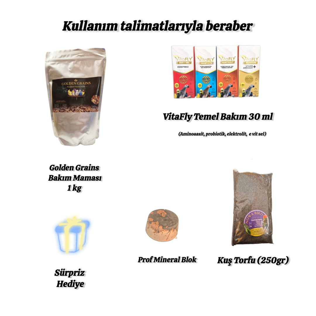 Biyologun Kuş Evi Temel Bakım Seti